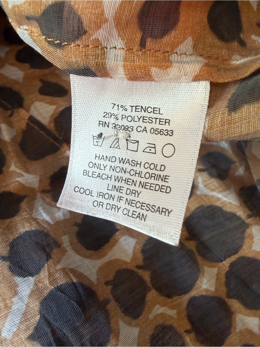 NIC+ZOE Black and Tan Printed Button-Front Blouse - Picture 7 of 12